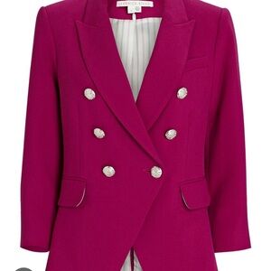 Veronica Beard Pink Double-Breasted Women's Empire Blazer